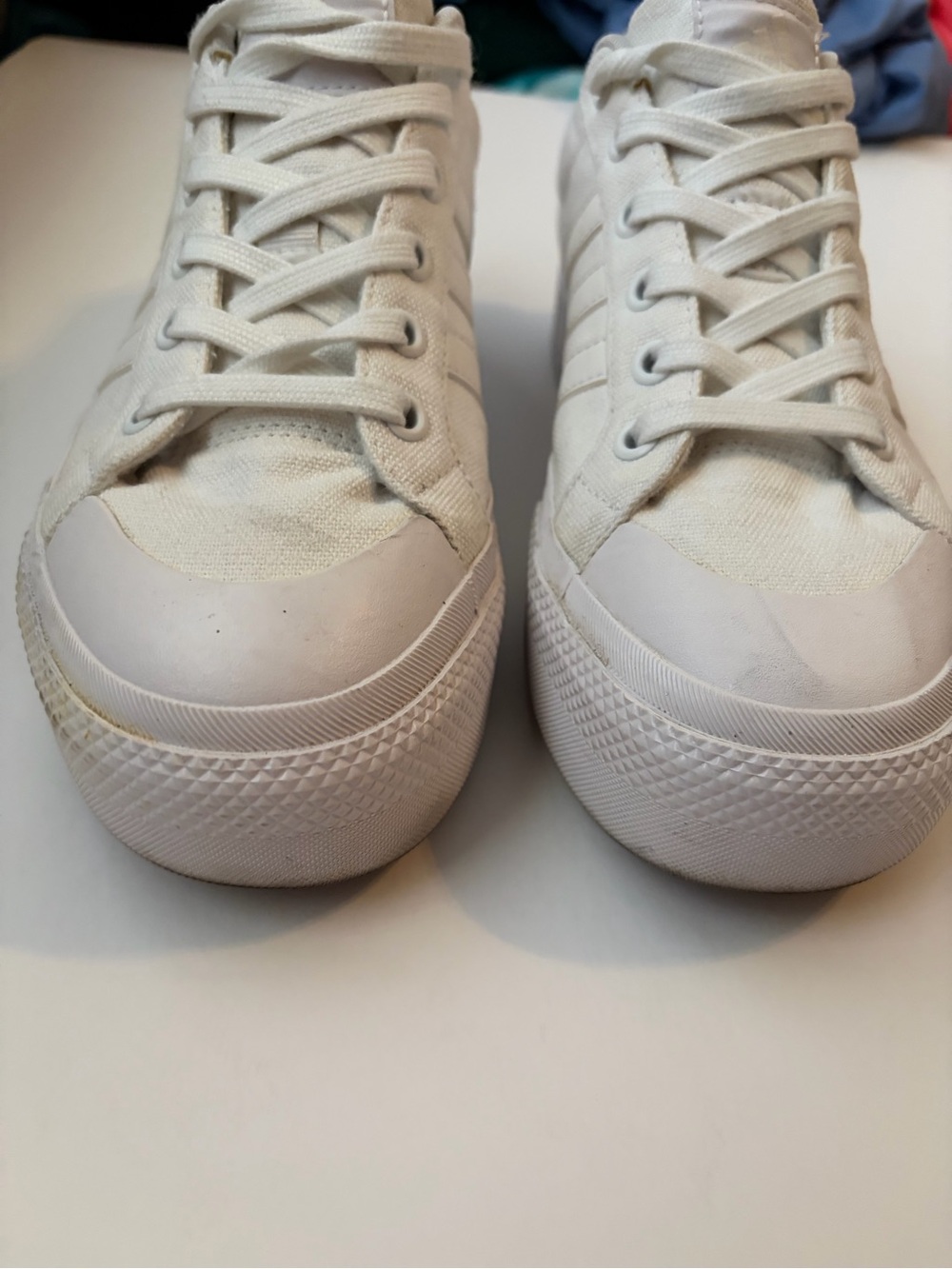 Adidas Bravada 2.0 Platform White Canvas Women’s Size 6.5 Casual Sneakers - Picture 2 of 9